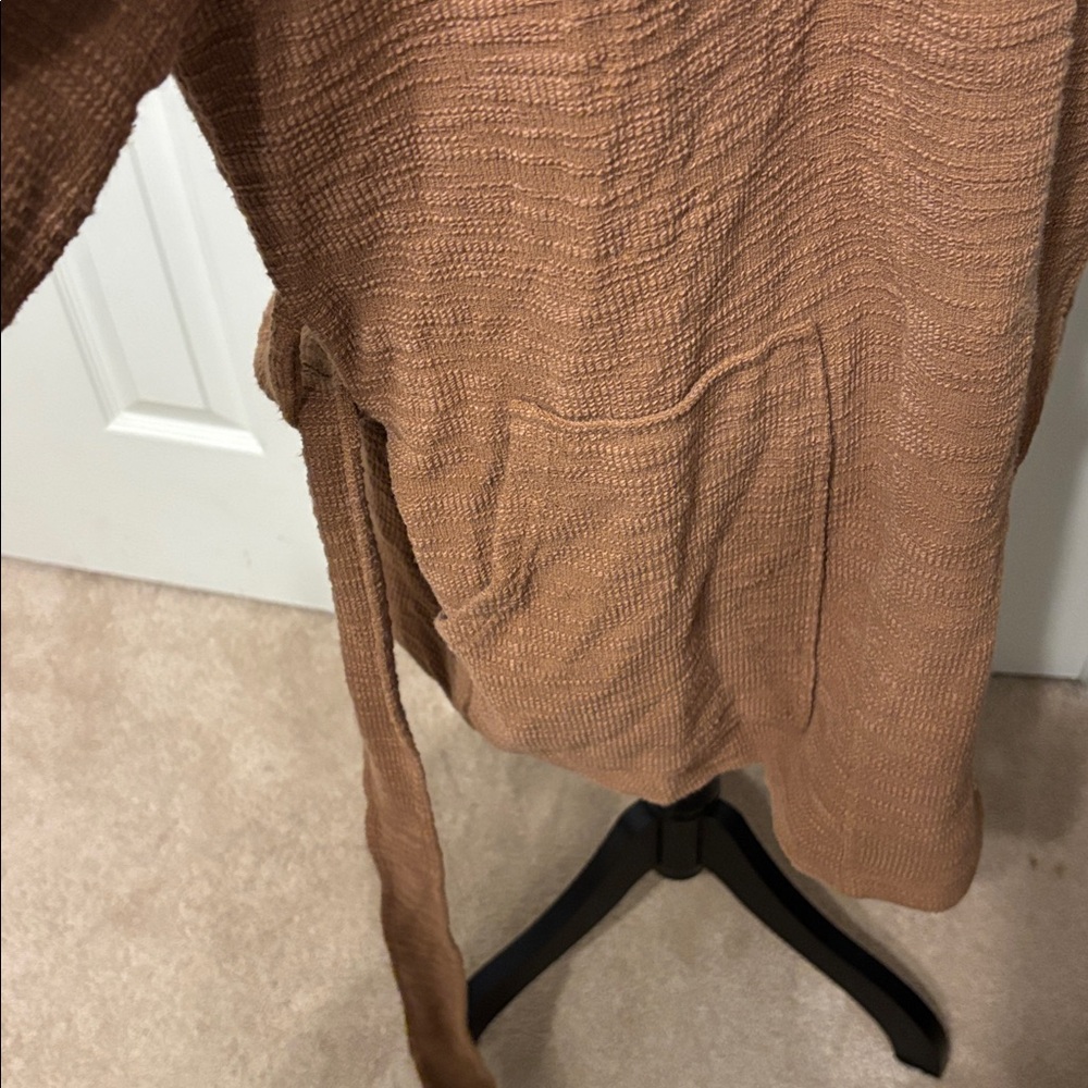 Steve Madden Textured Open Front Cardigan. - Picture 5 of 10